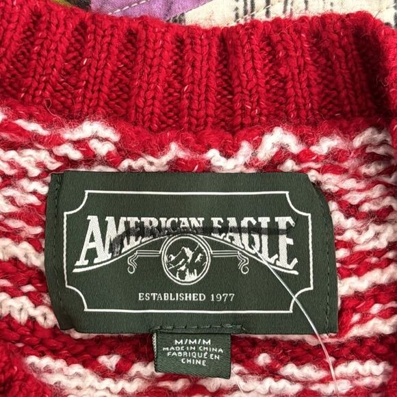 American Eagle Fairisle Sweater Christmas sz Medium NWT - Picture 5 of 10